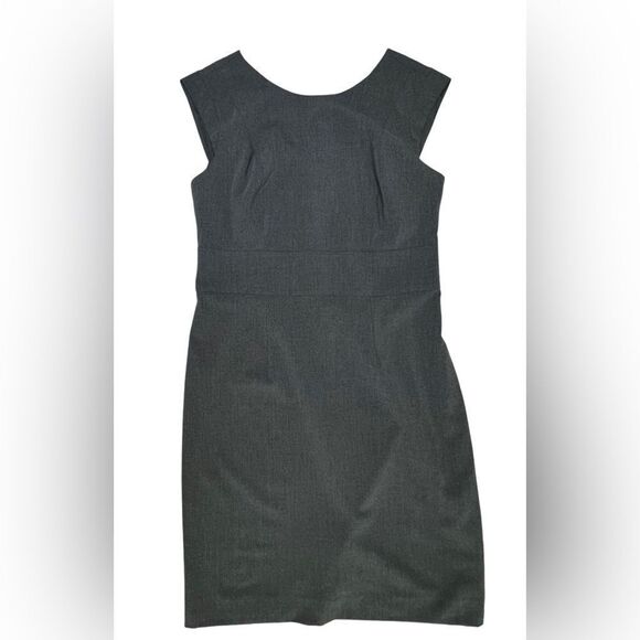 The Limited Charcoal Grey Lined Washable Sleeveless Sheath Dress sz 12 - Picture 1 of 15